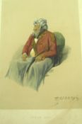 India and the Punjab Maharaja Gulab Singh of Kashmir. Original Lithograph by J. D. Harding from the
