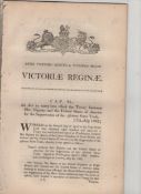 An important Act in the abolition of Slavery ? Act to carry into effect the Treaty between Her