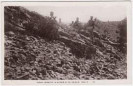 India Photographic postcard of Sikh Soldiers c1922 showing Northern West Frontier Sikhs in Action.