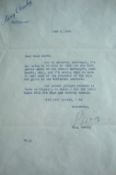 Autograph ? entertainment ? Bing Crosby typed letter signed ?Bing? dated June 5th 1946 saying that