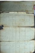 Slavery ? Jamaica small group of legal papers on paper including two official returns of slaves for