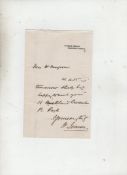 Autograph ? medicine ? William Jenner brief als no date making an appointment. Jenner ? pioneer in