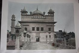 India French Lithograph of the Golden Temple c1890. Measures approx 25cm x 19cm