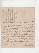 Military ? Duke of Wellington ? Admiral Sir Nesbit Willoughby autograph letter signed by Willoughby