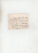 Autograph ? Music ? Joseph Joachim brief autograph letter signed ?J.J.? in English : ?Many ?Yes?