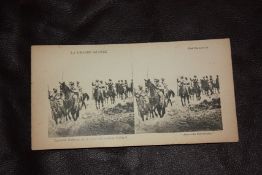 India - Sikhs in France 1914 Stereo view on horseback during the World War I.