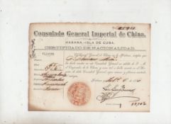 Slavery ? Chinese Slavery in Cuba Cuban Nationality Certificate issued by the Consulado General