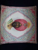 India ? Sikh history. Two silk cloths of the Maharajah of Kapurthala & Patiala c1920. Beautiful