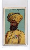 India ? Sikh soldier Chakkar card c1915. Advertisement card of a Sikh soldier^ description verso