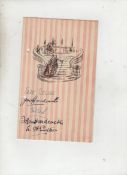 Autograph ? Literature ? Dame Edith Sitwell menu of a luncheon on June 24th 1952 signed by both