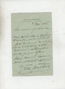 Autograph ? entertainment ? Yvette Guilbert als dated 1936 sending her autograph to a collector