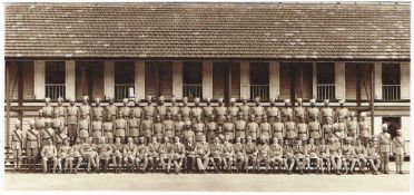 India ? panoramic photograph of Sikh and Indian soldiers c1890 ? 1900. Measures - 27cm by 12.5cm