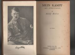 WWII ? Hitler ? Mein Kampf 1938 edition of the Edgar Dugdale translation of Mein Kampf^ Hurst and