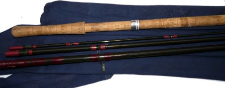 ROD: Bruce & Walker 17` 4" 3 piece + detachable butt graphite salmon fly rod, Fuji butt and 2