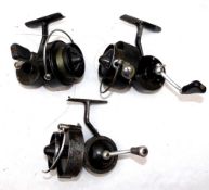REELS: (3) Collection of three early Mitchell CAP spinning reels incl. a half bail example with