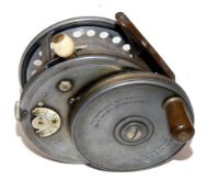 REEL: Hardy The Super Silex Multiplier Reel 3.25" diameter, reverse taper black handle on raised