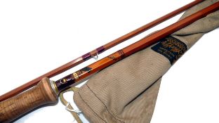 ROD: Sharpe`s The Scottie 10` 2 piece special build fly rod, bronze lock fast joints, burgundy