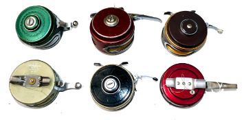 REELS: (6) Similar collection of 6 USA automatic fly reels, models comprising Shakespeare OK
