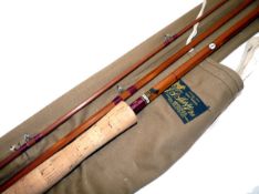 ROD: Sharpe of Aberdeen for Farlow "The McLaren" 12` 3 piece impregnated cane salmon fly rod,