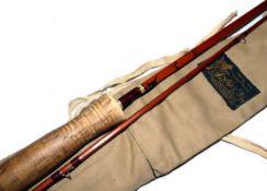 ROD: J S Sharpe Aberdeen The Featherweight 7` 2 pce impregnated cane fly rod in fine condition,