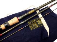 ROD: Hardy The Carbon Match Rod, 12` 3 piece grey blank, burgundy whipped high bells guides, 26"