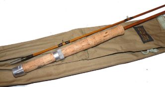ROD: J B Walker of Alnwick The Flyweight 6` 2 pce impregnated cane Hand built fly rod in fine