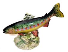 CERAMICS: Beswick American brook trout No.1246, 1st. quality, manufactured 1952-70, on ripple