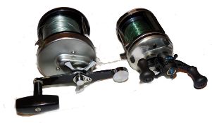 REELS: (2) Abu Sweden Ambassadeur 12 sea multiplier reel, foot stamp 751000, silver smooth end