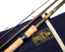 ROD: Hardy No.1 Carbon Match Rod, 13` 3 piece grey blank, burgundy whipped high bells guides, 26"