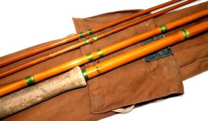 ROD: Hardy The Dapping Rod, 15` 3 piece plus spare tip, rod No.G31924, whole cane butt and mid