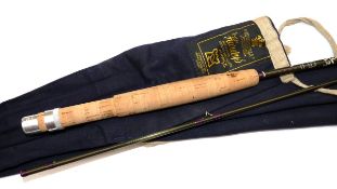 ROD: Hardy Favourite Graphite fly rod, 8` 2 piece, greys blank whipped purple, line rate 4/5, cork