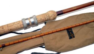 ROD: B James & Son London England Richard Walker Mk1V split cane rod, 10` 2 piece, agate lined