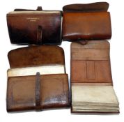 WALLETS: (4) Collection of 3 x Hardy and 1 x Farlow leather fly wallets, all with original straps/