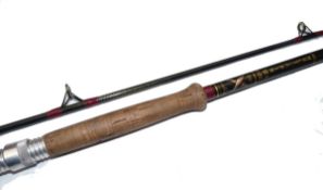 ROD: Bruce & Walker Carbon Multispin 10`6" 2 piece rod, Fuji guides whipped burgundy, spigot