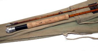 ROD: Hardy Perfection 9` 2 piece Palakona trout fly rod, No.H9565, burgundy close whipped, bronze