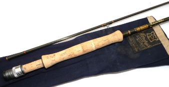 ROD: Hardy Richard Walker Farnborough 9`3" 2 piece graphite trout fly rod, line rate 8/9, grey