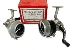 REELS: (2) Pair of Allcock Felton Crosswind spinning reels incl. a full bail example in silver/black