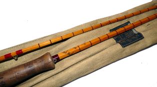 ROD: Hardy The Pope 10` 2 pce Palakona cane trout fly rod no H5945B. agate butt and tip guides,