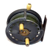 REEL: Hardy The Silex No.2 alloy drum spinning reel with factory quarter rim cut out, 3.75"