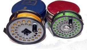 REELS: (2) Hardy Viscount 150 alloy salmon fly reel in as new condition, U shaped line guide,
