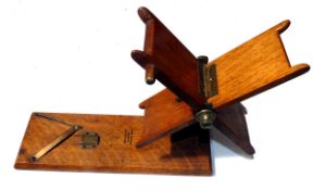LINE DRIER: Hardy 1911 Model line drier, polished oak wood drier with 4 hinged folding winder