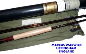 ROD: Marcus Warwick The Legend 10` 3 piece IMX carbon trout fly rod, line rate 6, brown blank