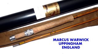 ROD: Marcus Warwick The Rutlander 8`5" 2 piece split cane trout fly rod, No.SFR857, staggered