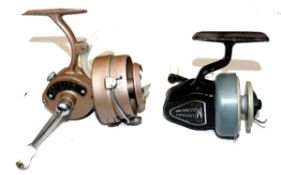 REELS: (2) George Ball of Wolverhampton The Free-Flow RHW spinning reel, trigger operated full