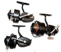 REELS: (3) Early The Mitchell half bail spinning reel, Made in France, spring folding handle,