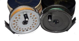 REELS: (2) Hardy Viscount 150 Mk2 alloy trout fly reel, backplate tension adjuster, U shaped line