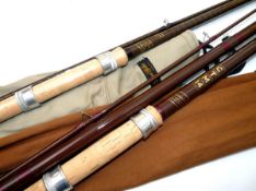 RODS: (2) Fine pair of B James in association with Bruce & Walker hollow glass coarse rods, a Mk1V