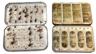 HARDY ACCESSORIES: (2) Hardy The Halford Dry Fly Box, good black japanned exterior, makers oval logo