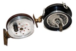 REELS: (2) Universal Patent 4" alloy side cast tournament style reel, shallow drum, face plate brake