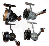 REELS: (4) The Helical Casting Reel, Redditch, salmon size spinning reel, LHW, line pick up,